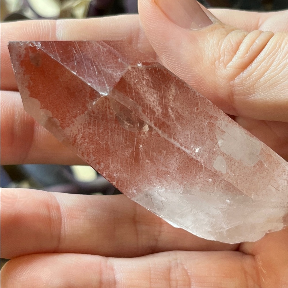 Pink Lemurian Crystal Quartz Point - Picture 4 of 6